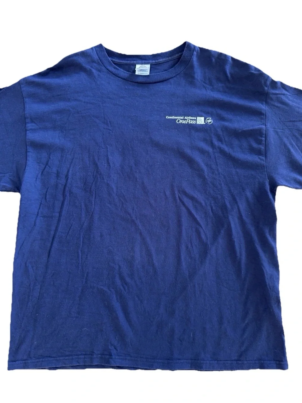 Vintage Continental Airlines OnePass Seattle T Shirt XL Delta Pro Weight USA 90s